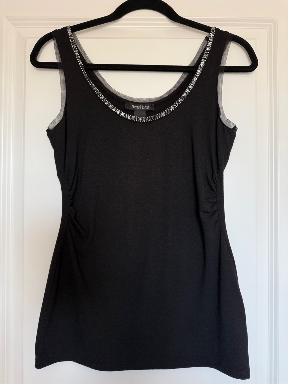 White House black market black dressy tank, ladies small